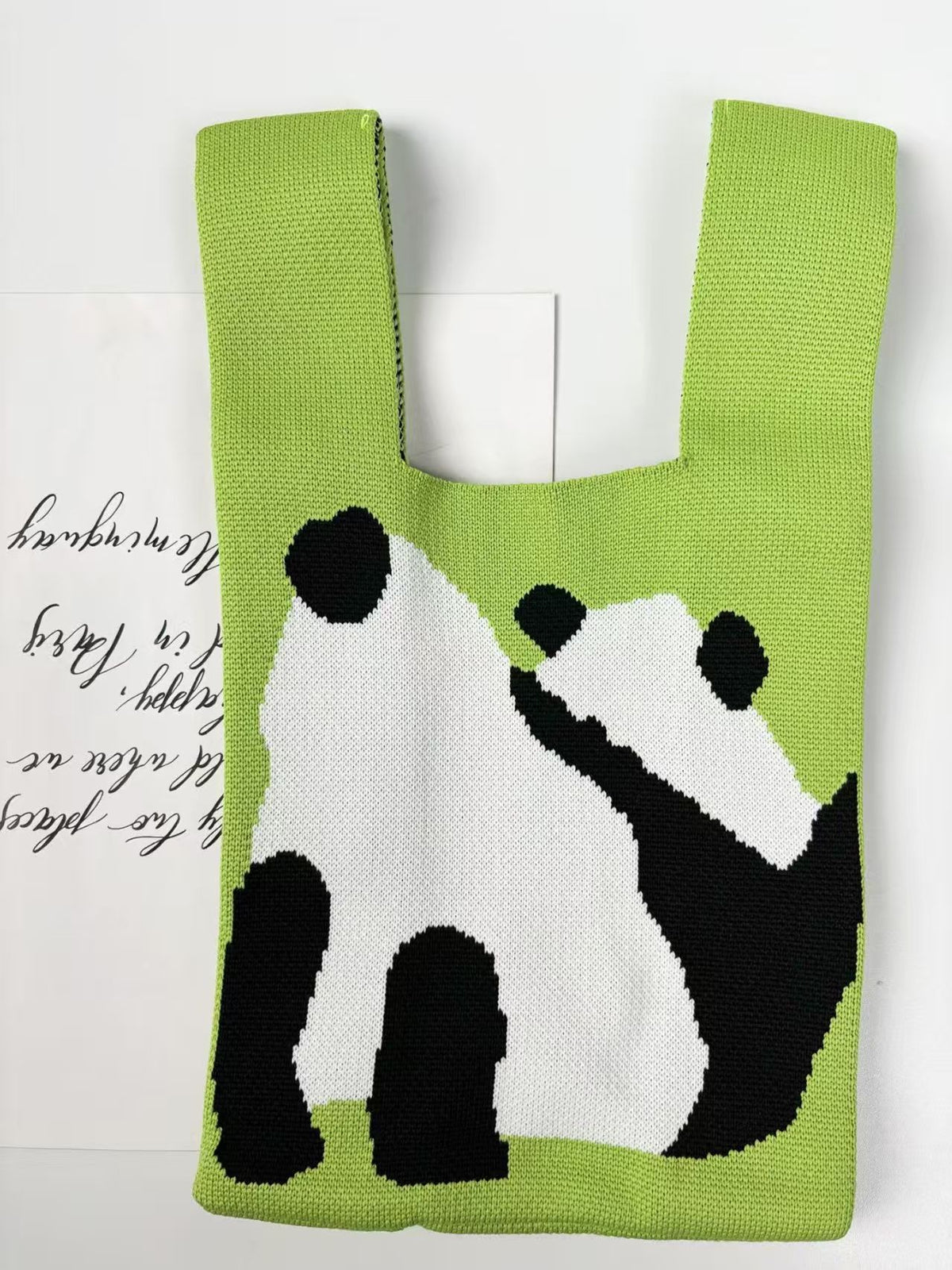 Women's Cute Panda Knitted Gift Niche High-grade Women's Handbag