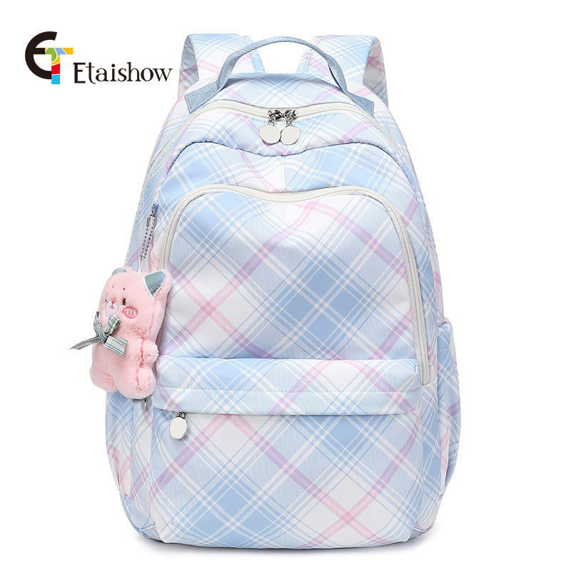Women's For Junior Cute Cat Print Large Backpacks