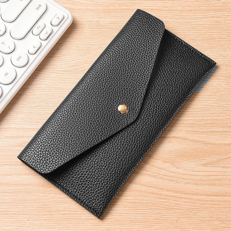 Women's Long Thin Clutch Simple Fashion Large Capacity Soft Leather Men's Wallet