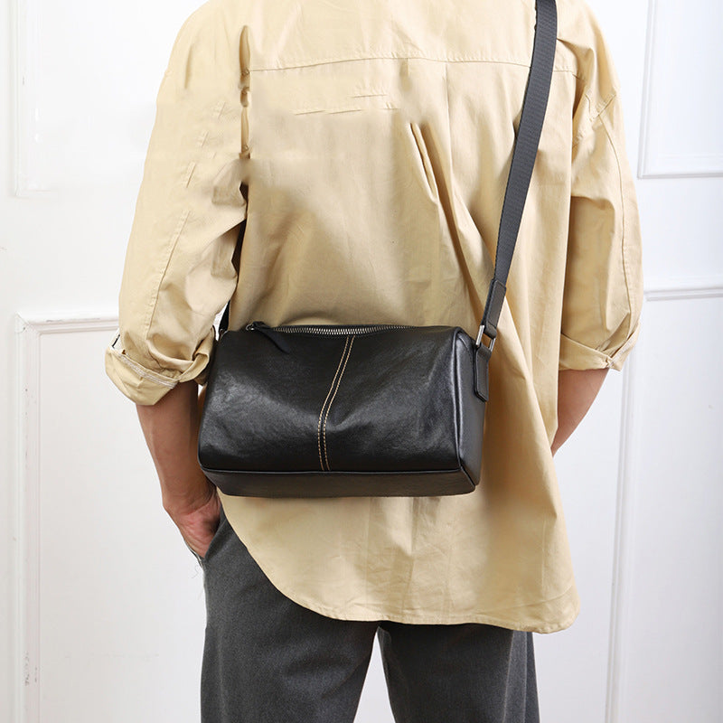 Men's Genuine Leather Fashion Waterproof Horizontal Korean Men's Messenger Bags