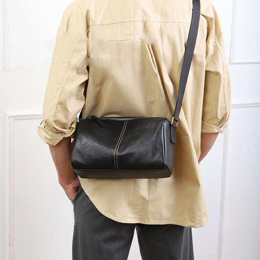 Men's Genuine Leather Fashion Waterproof Horizontal Korean Men's Messenger Bags