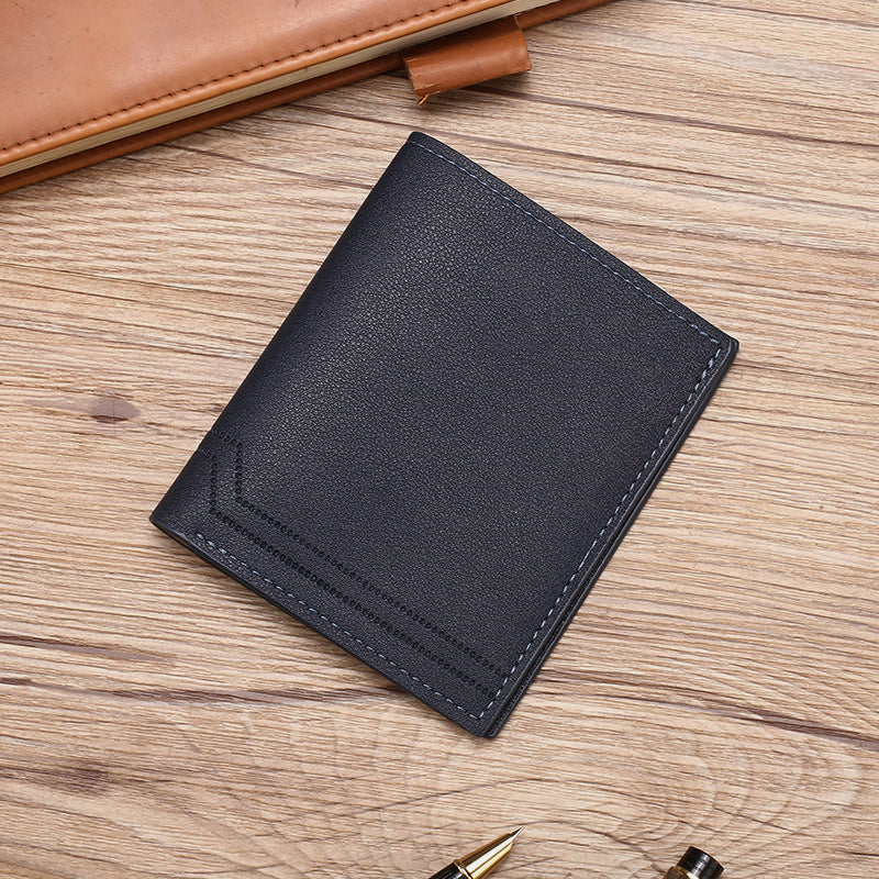 Men's Horizontal Solid Color Business Short License Men's Wallet