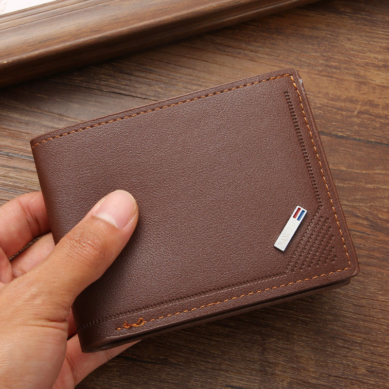 Men's Short Multiple Slots Male Youth Fashion Thin Large Capacity Horizontal Men's Wallets