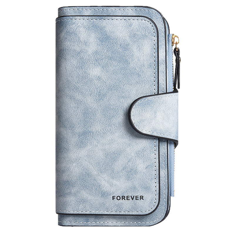Women's Fashion Long Leather Hidden Hook Retro Ladies Wallet