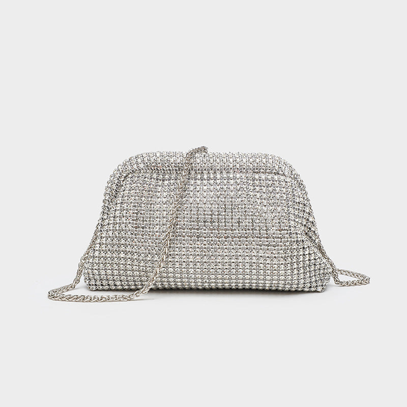 Women's Full Diamond Shiny Rhinestone Brick Dinner Handbags