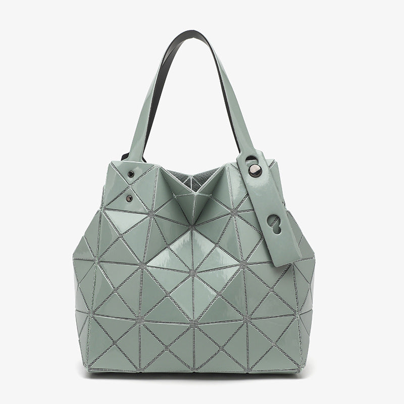 Women's Diamond Box Geometric Portable Trendy Triangle Shoulder Bags