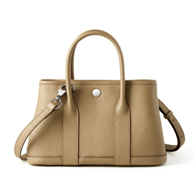 Women's Summer Genuine Leather Niche High Sense Portable Large Tote Bags