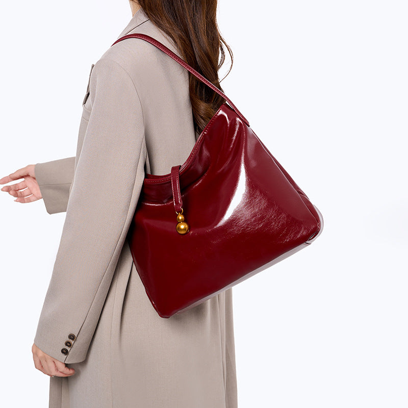 Women's Texture Leather Large Capacity Commuter Retro Women's Shoulder Bag