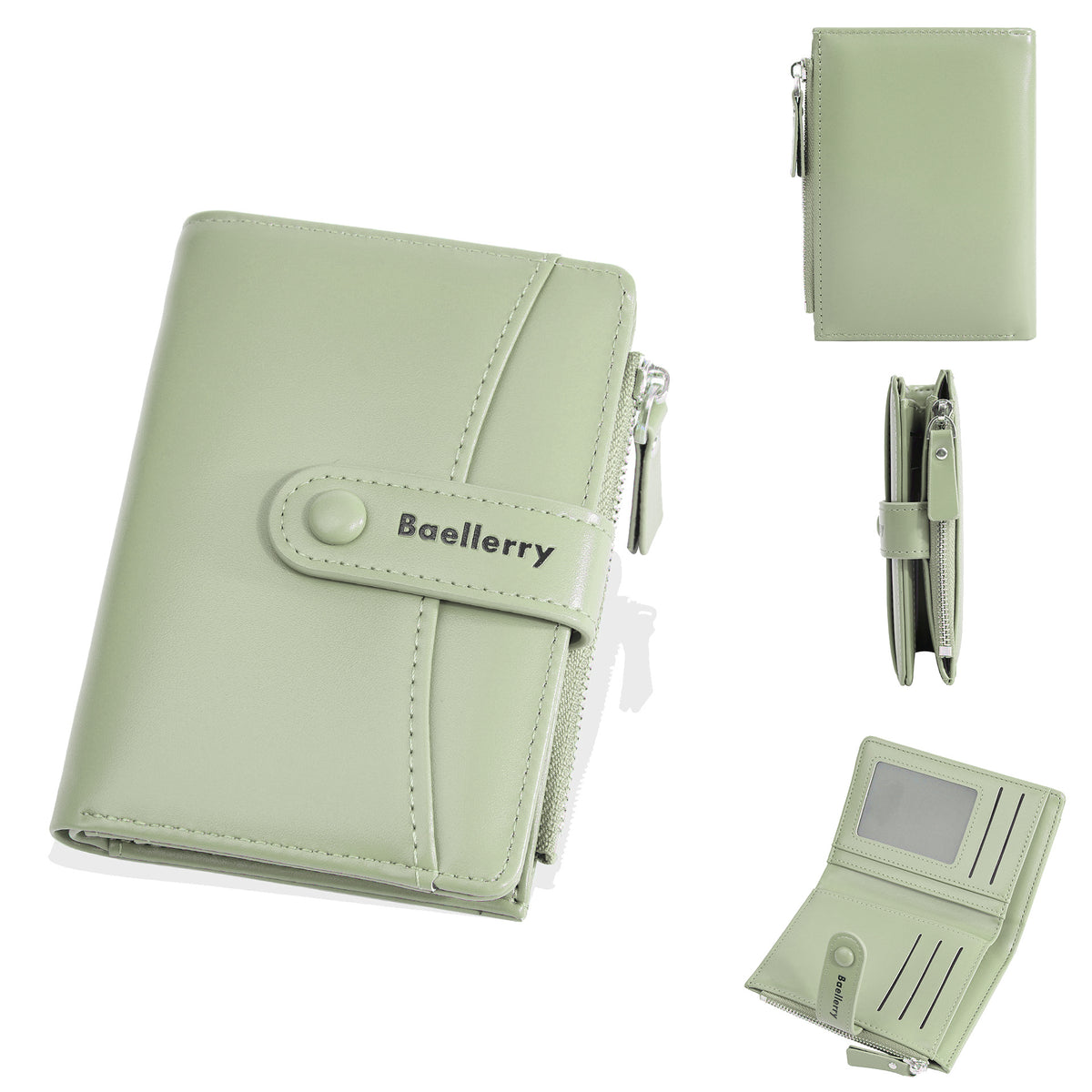 Women's High-grade Macaron Color Short Large Capacity Two-fold Purses