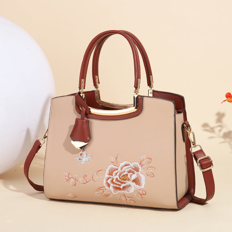 Women's Chinese Embroidery Mother Elegant Light Luxury Shoulder Bags