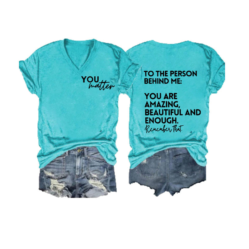 Women's Double-sided Digital Printing Series Short-sleeved Pullover Blouses