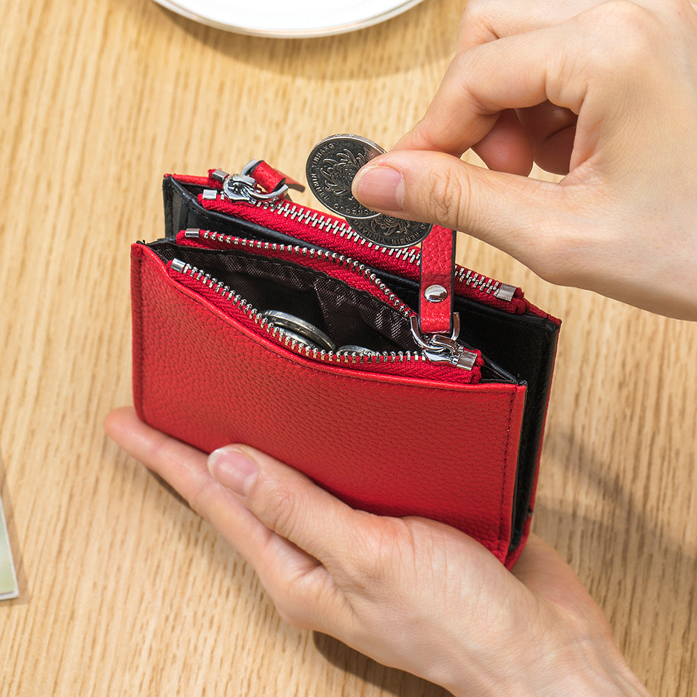 Women's & Men's & Leather Short Large Capacity Fashion Ladies Wallets