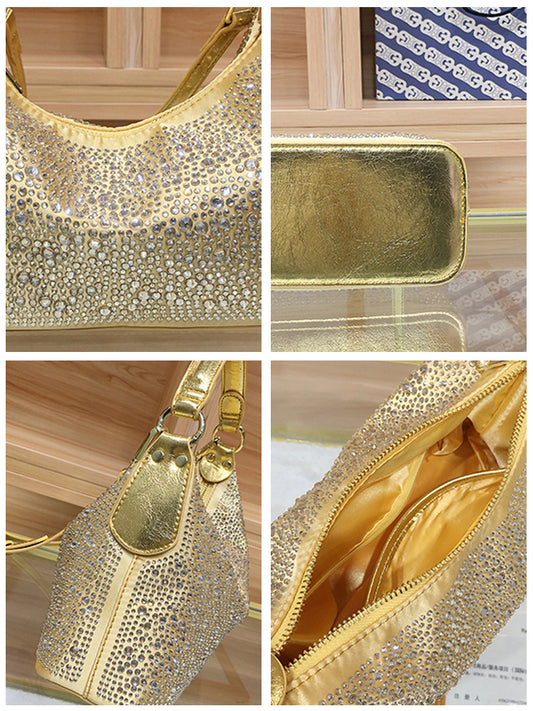 Women's High Sense Delicate Rhinestone Dinner Large Handbags