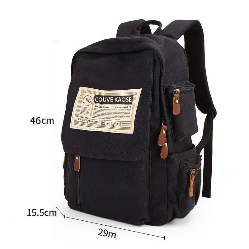 Women's & Men's & Canvas Computer Large Capacity Niche Middle School Students' Schoolbags