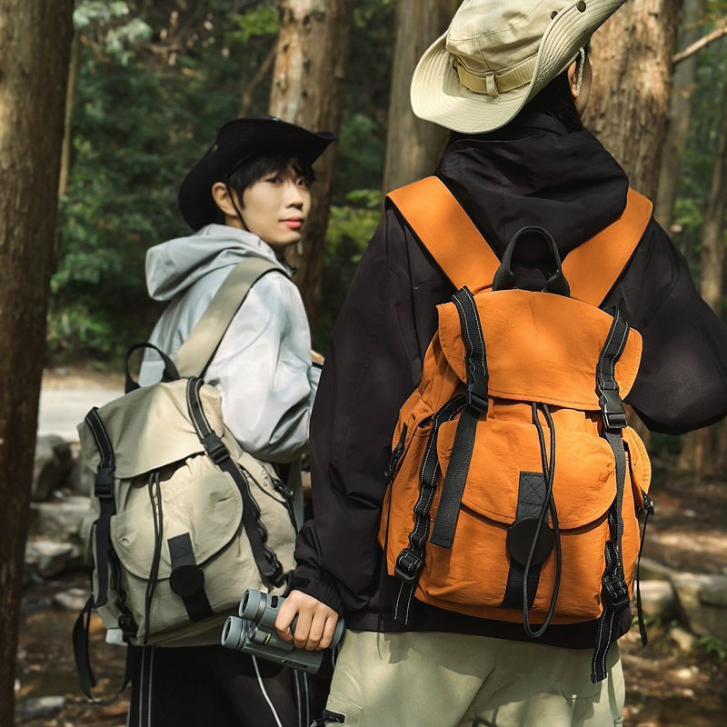 Women's & Men's & Leisure Cargo Style Simple Camp Backpacks