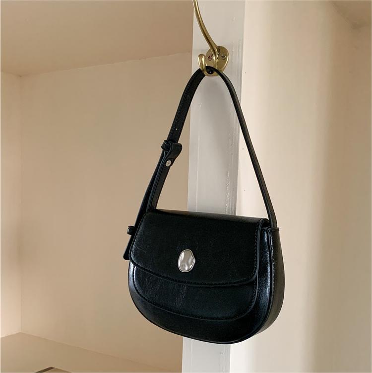 Women's Flip Portable High-grade Solid Color Simple Shoulder Bags