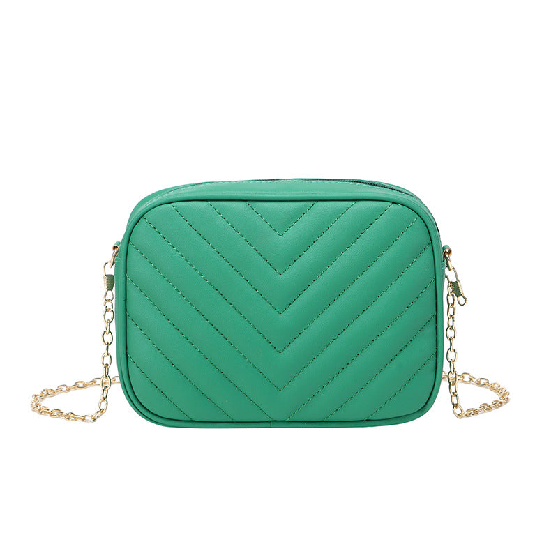 Versatile Korean Style Fashion Leisure Chain V Tattoo Embroidery Women's Shoulder Bag