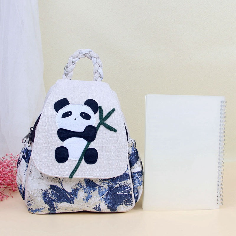 Fresh Simple Fabric Lesser Panda Double Backpacks