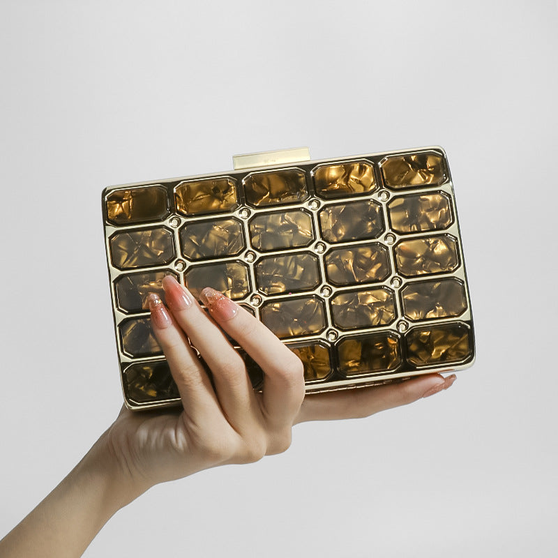 Women's Banquet Dress Dinner Fan Fashion Acrylic Evening Bags