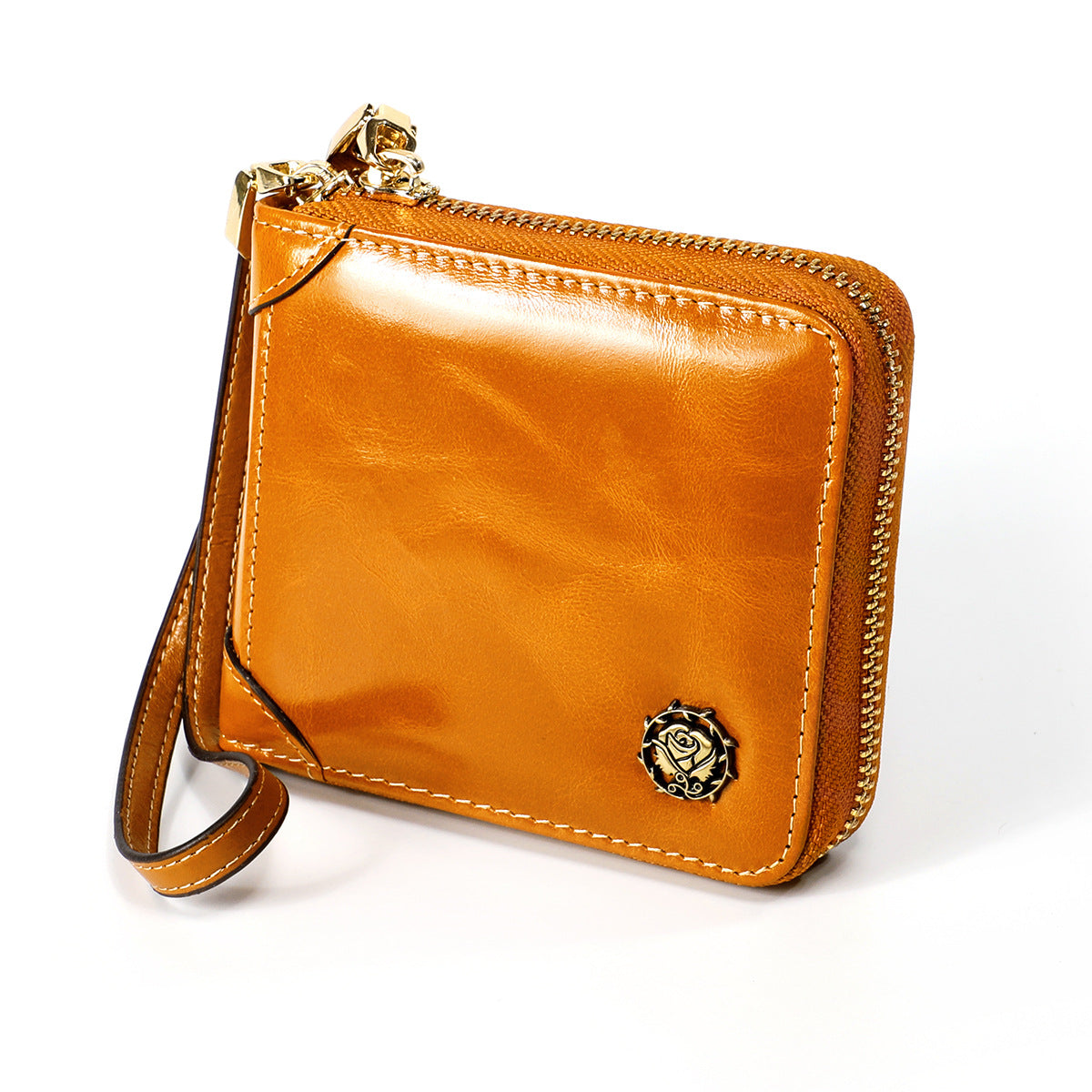 Women's & Men's & Genuine Leather High-grade Short Zip Ladies Wallets