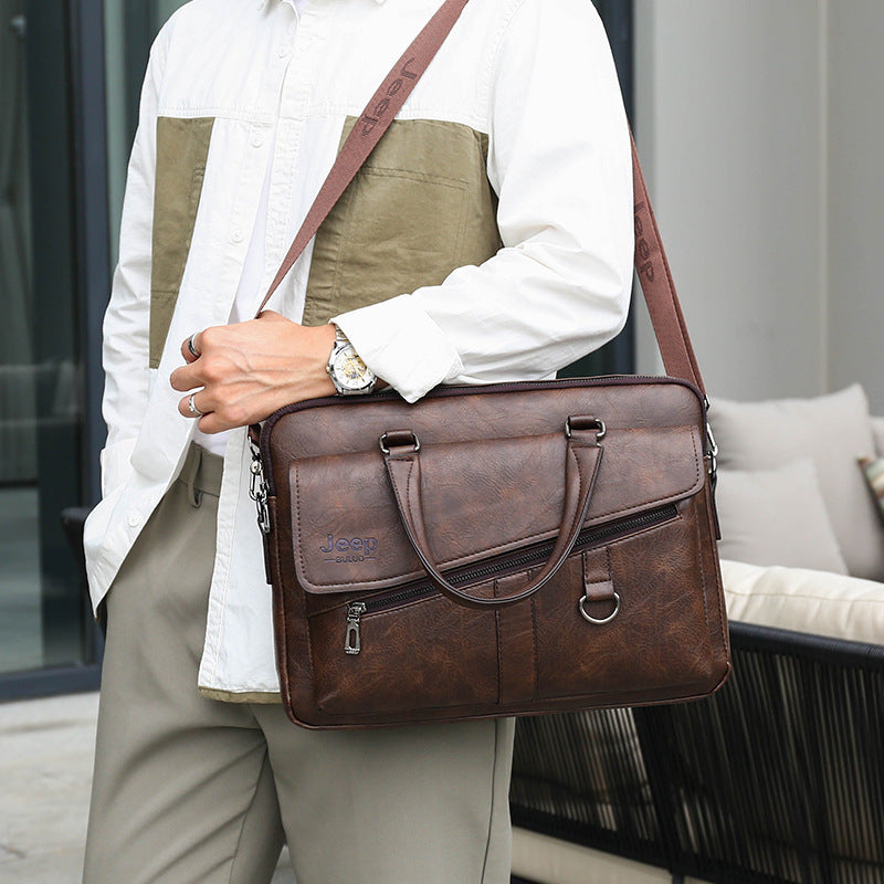 Men's Horizontal Business Fashion Large Capacity Computer Men's Briefcases