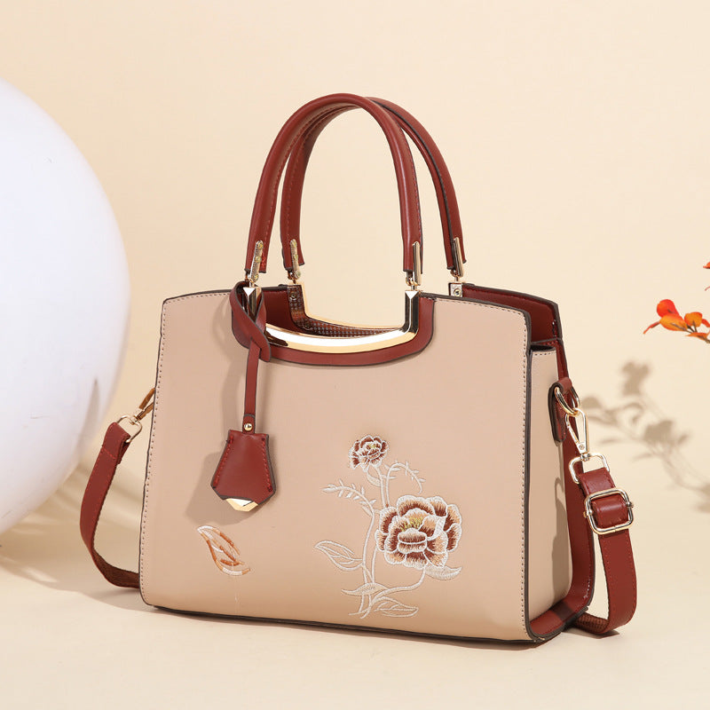 Women's Chinese Embroidery Mother Elegant Light Luxury Shoulder Bags