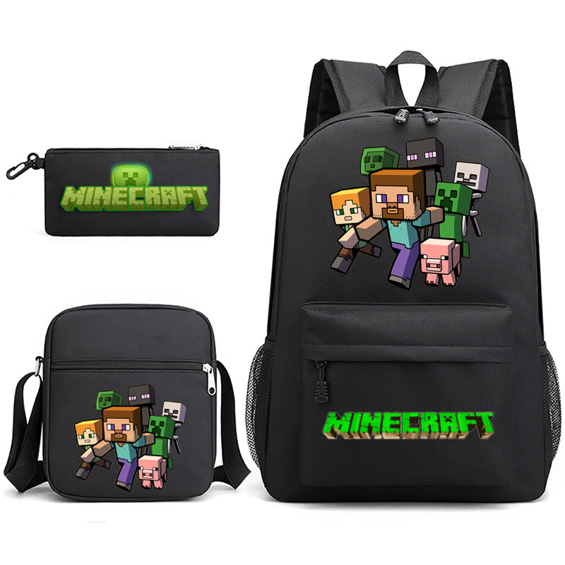 Hot Game My World Creeper Pencil Backpacks
