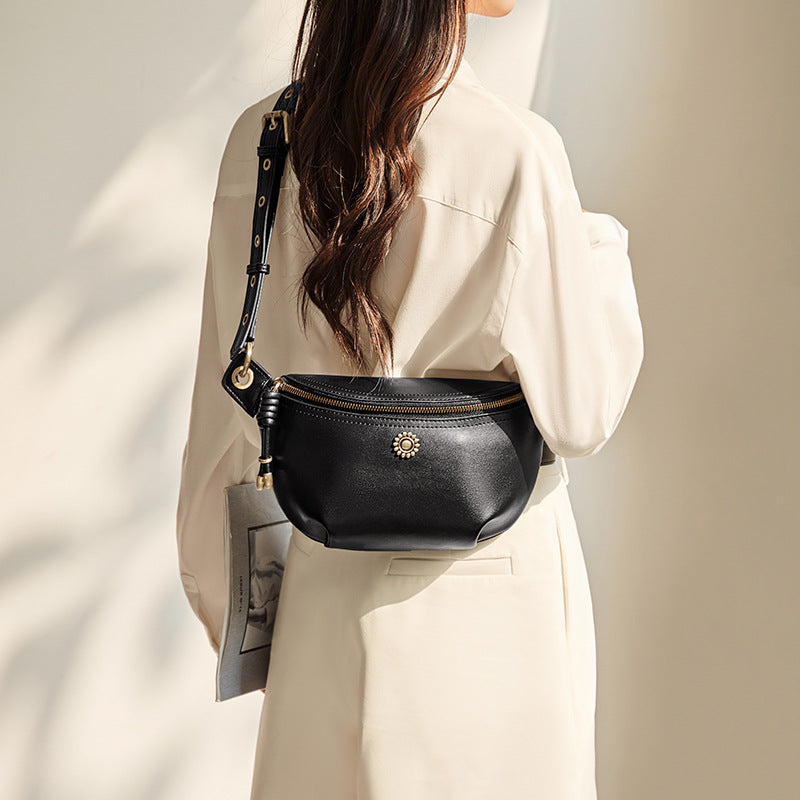 Women's Fu Man Fashion Trendy Saddle Genuine Waist Packs