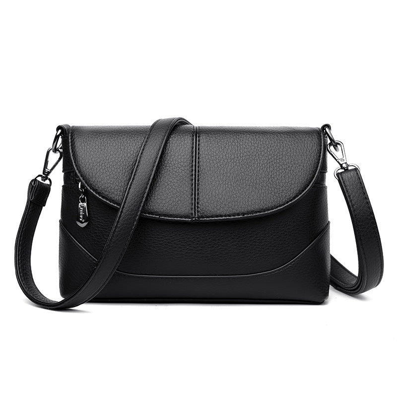 Women's Fashion Mother Texture Soft Leather Graceful Crossbody Bags