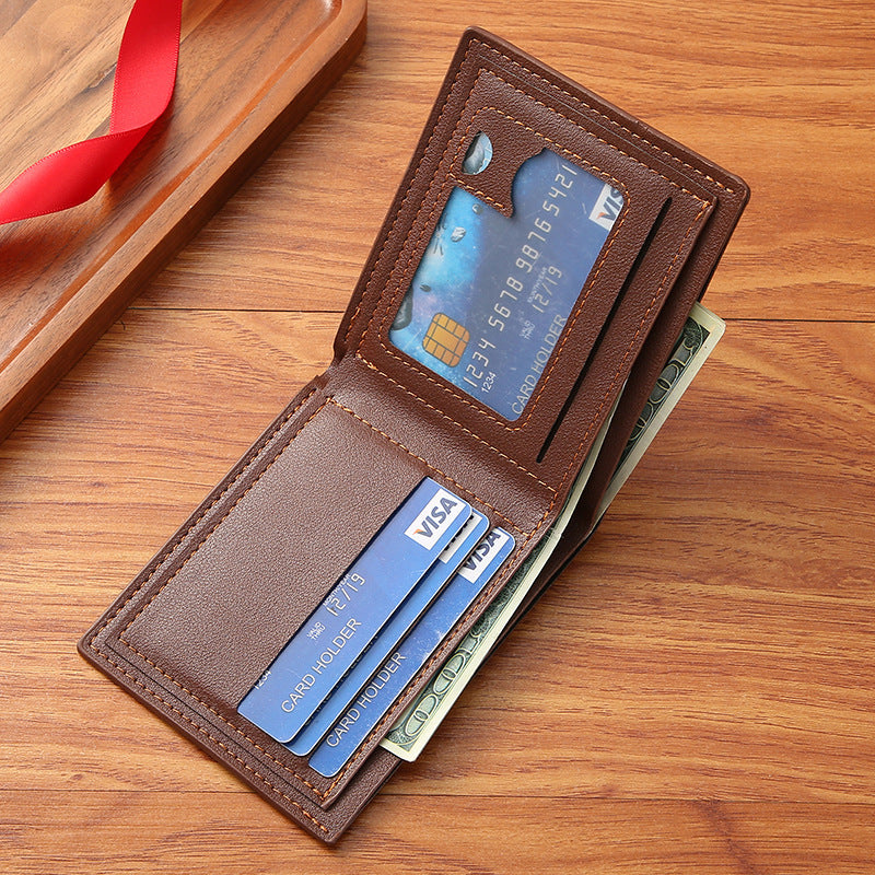 Charming Cool Men's Business Short Leather Men's Wallet