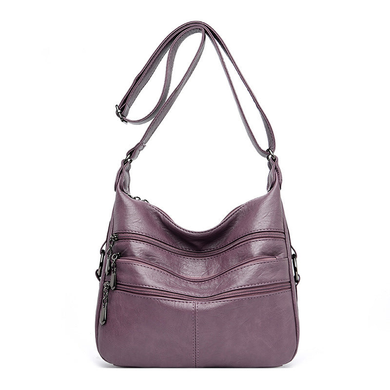 Women's Fashion Mother Large Capacity Soft Leather Crossbody Bags