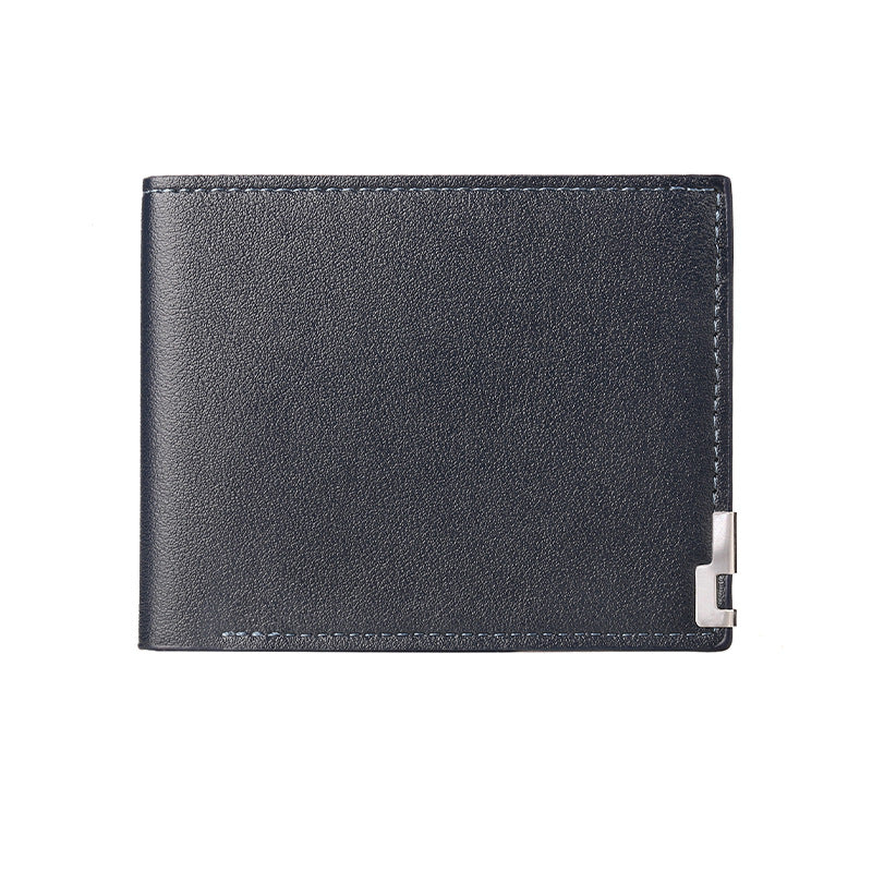 Men's Style Iron Edge Green Horizontal Multi Slots Card Holder
