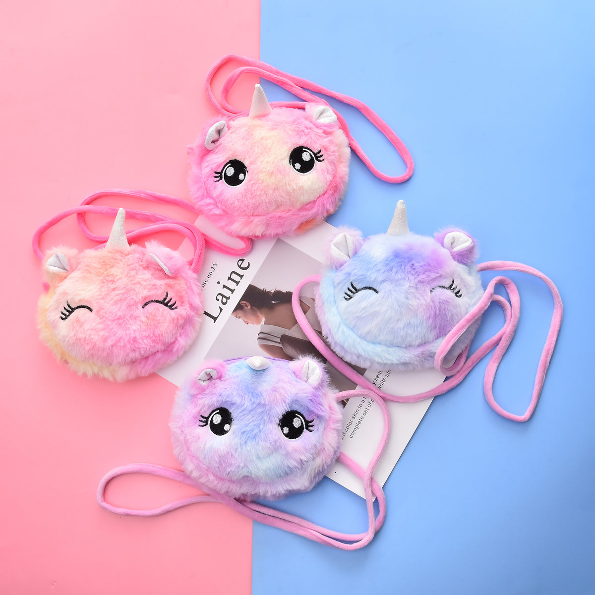 Comfortable Cartoon Cute Plush For Babies Women's Shoulder Bag