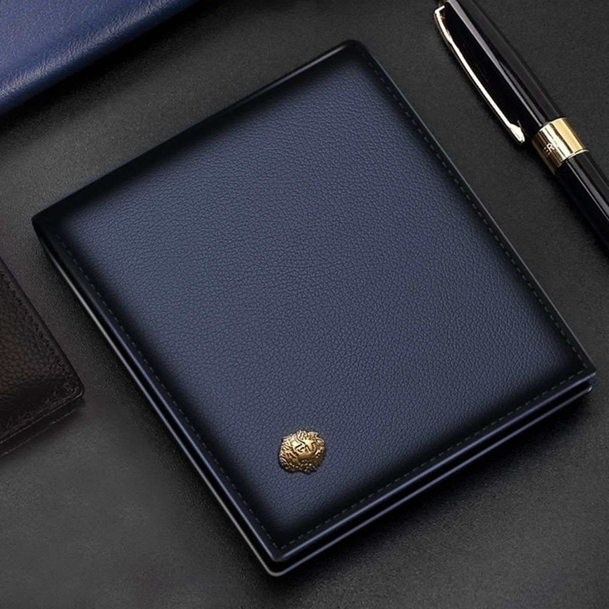 Men's Leather Simple Short Horizontal First Layer Cowhide Men's Wallets