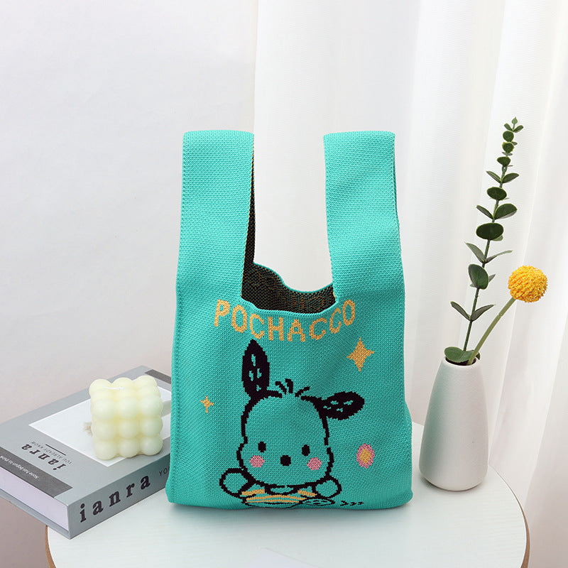 Cool Women's Knitted Cute Cartoon Woven Bags