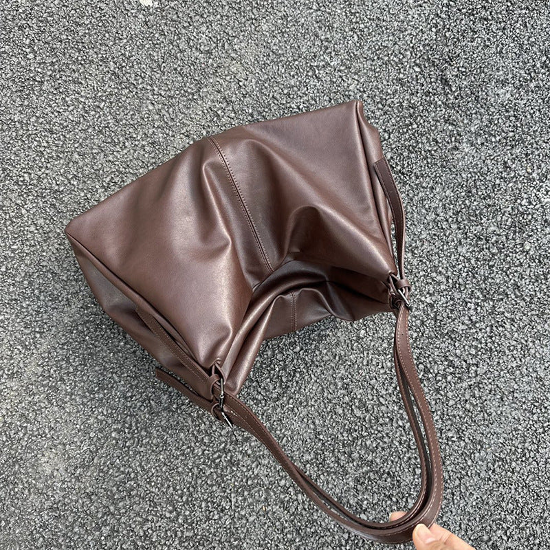 Women's Ge Big Vegetable Tanned Idle Style Tote Bags