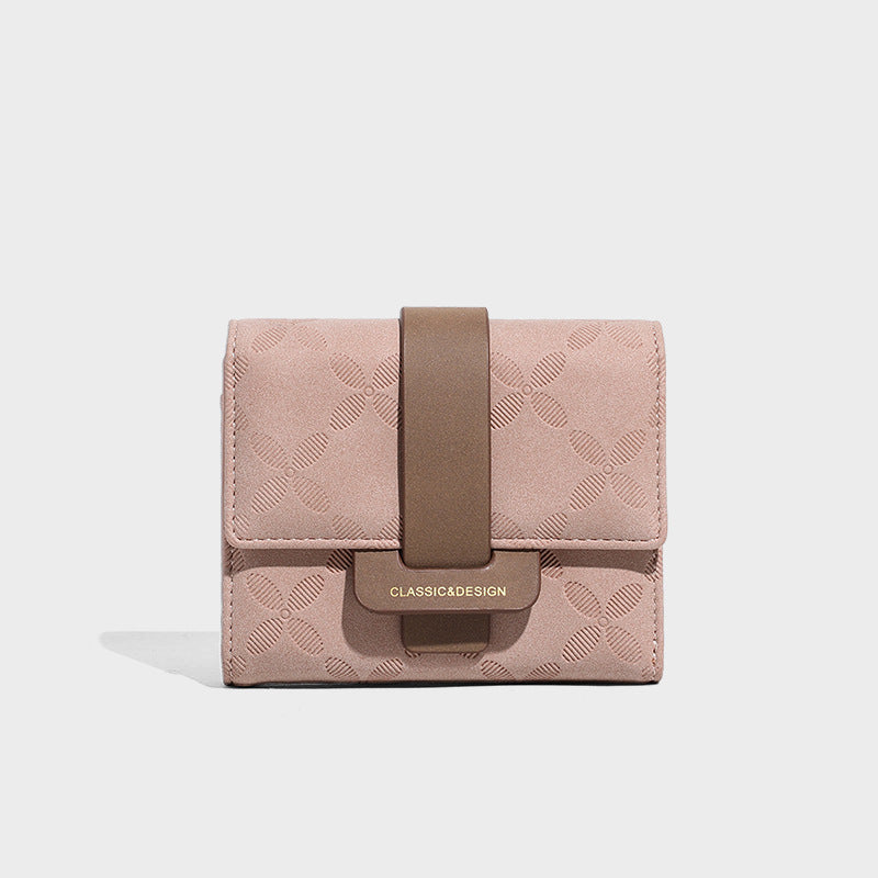 New Women's Short Simple Folding Multifunctional Ladies Wallet