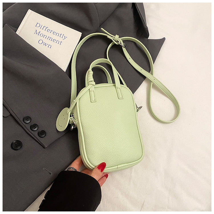 Women's Fashion Lychee Pattern Portable Fashionable Retro Commuter Women's Shoulder Bag