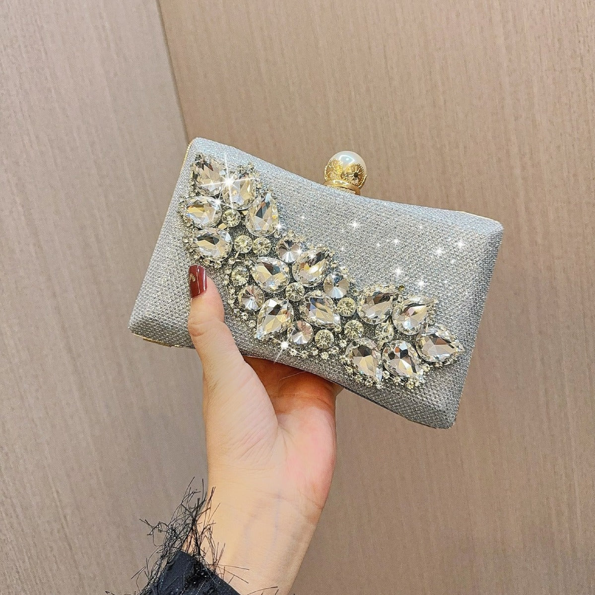 Glass Rhinestone Wedding Birthday Banquet Dinner Evening Bags