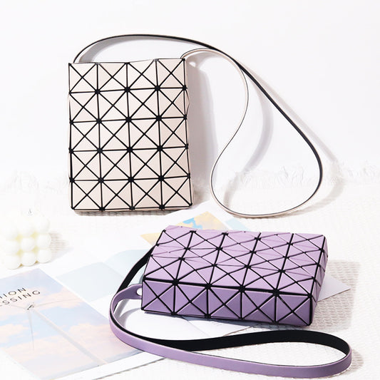 Box Geometric Diamond Pattern Cell Fashion Crossbody Bags