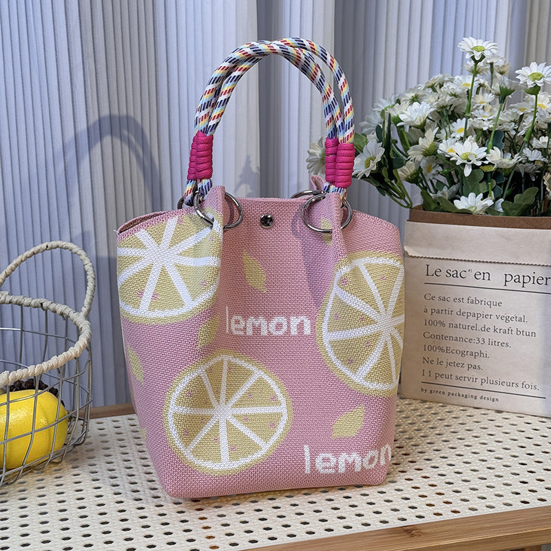 Festival Knitted Portable Out Large Capacity Women's Handbag