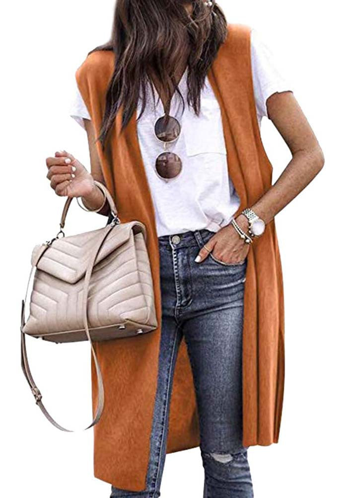 Women's Fashion Trendy Mid-length Sleeveless For Vests