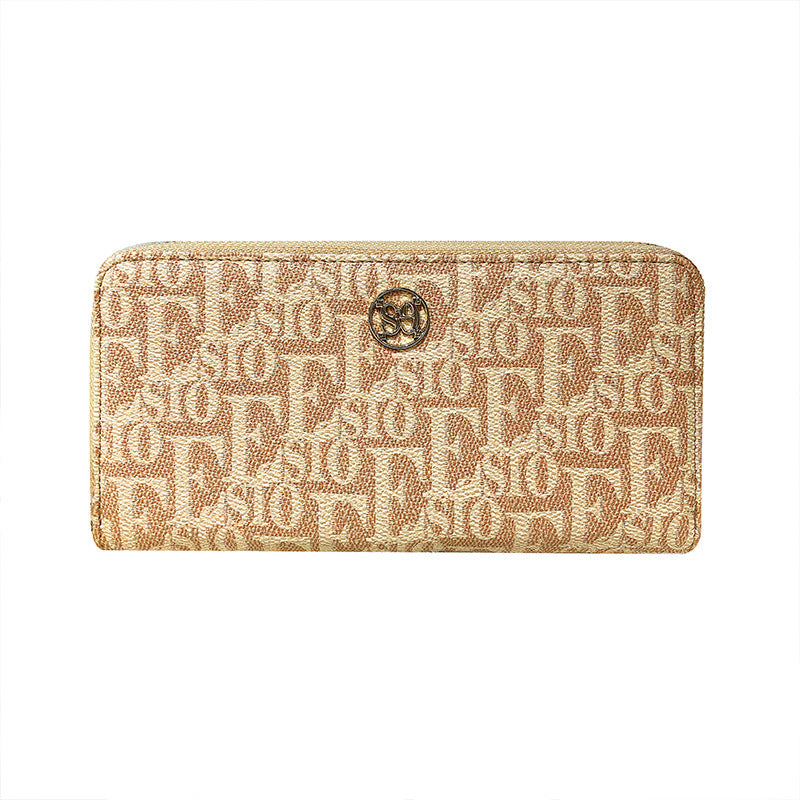 Women's Long Large Capacity One Zipper Ladies Wallet