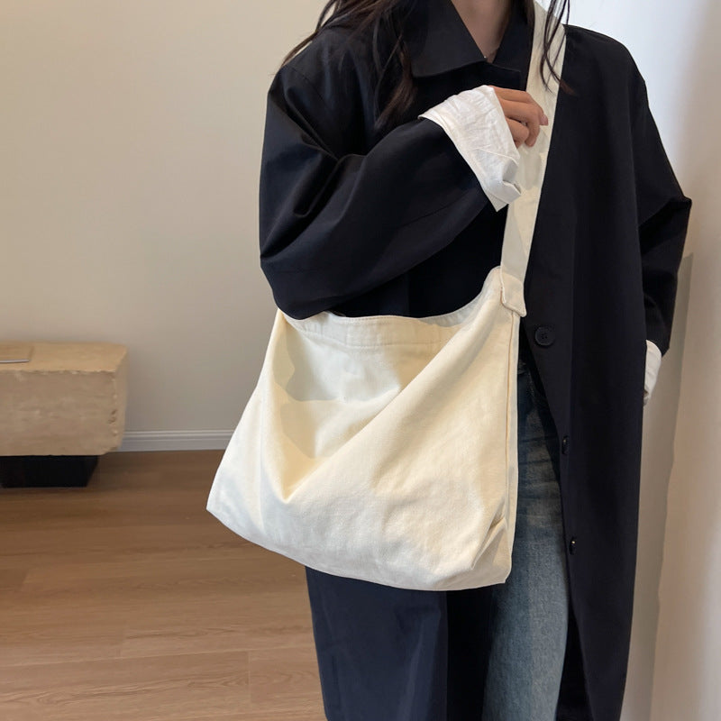 Women's Washed Canvas Retro Solid Color Simple Backpacks