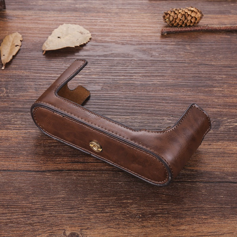 Leather With Tripod Design Protection Half Bags