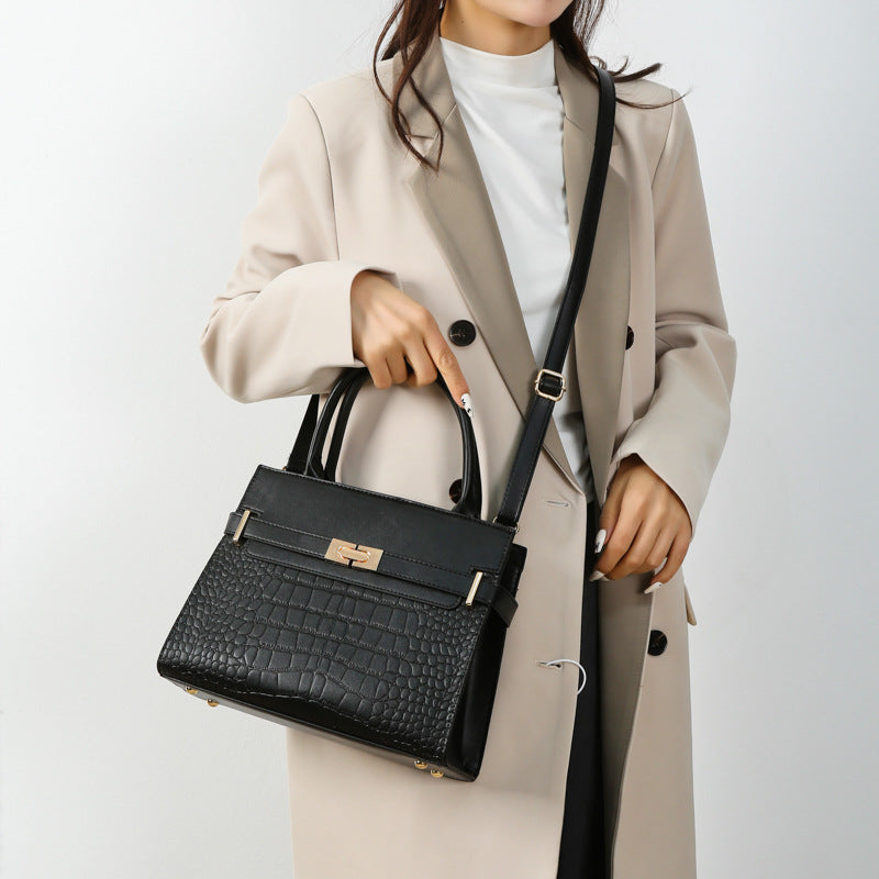 Trendy Fashion Crocodile Pattern Kelly Western Bags