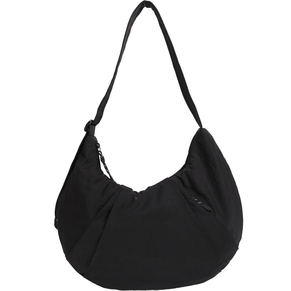 Women's & Men's Solid Color Simple Cycling Style Nylon Crossbody Bags