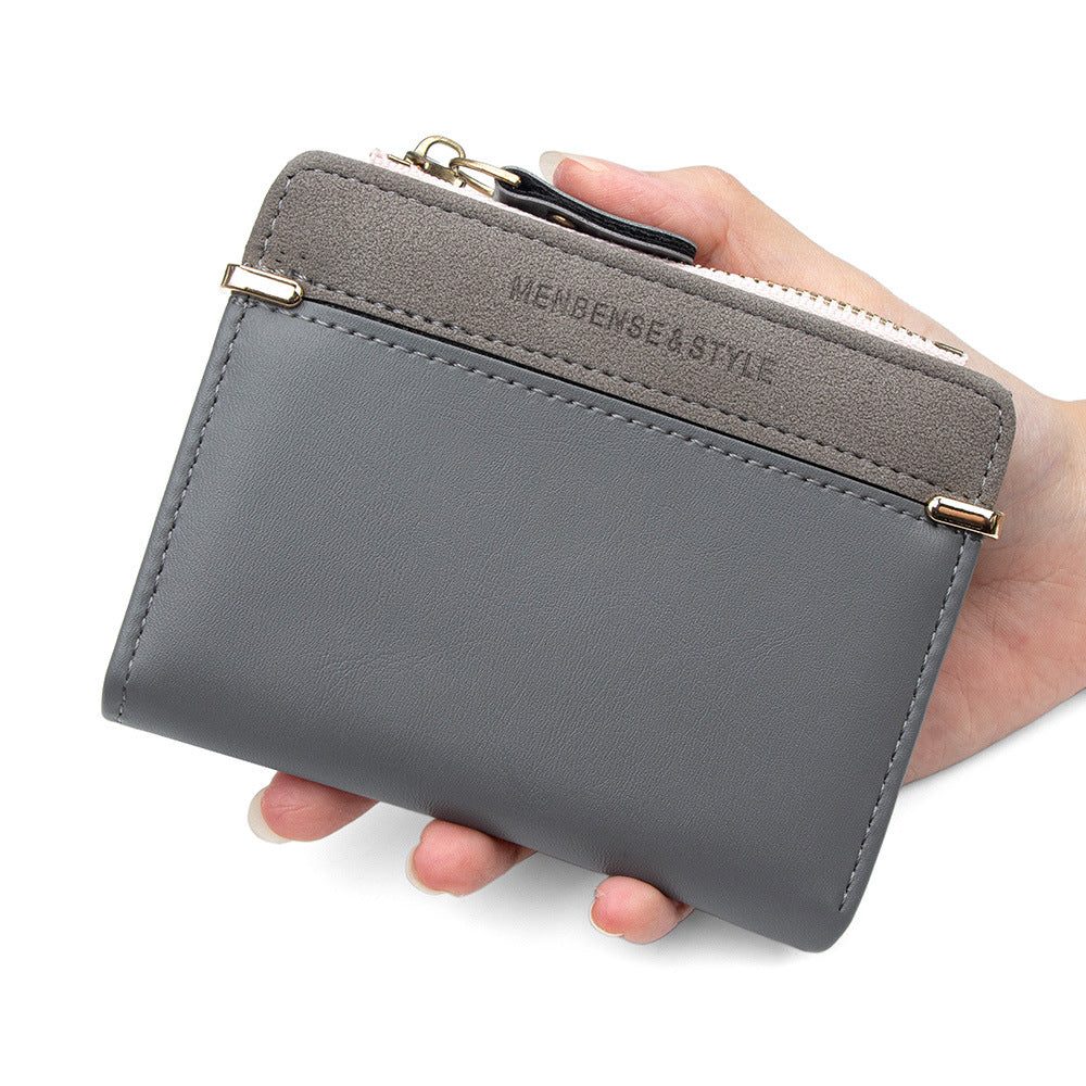 Women's Short Fashion Zipper Korean Simple Multi Ladies Wallet