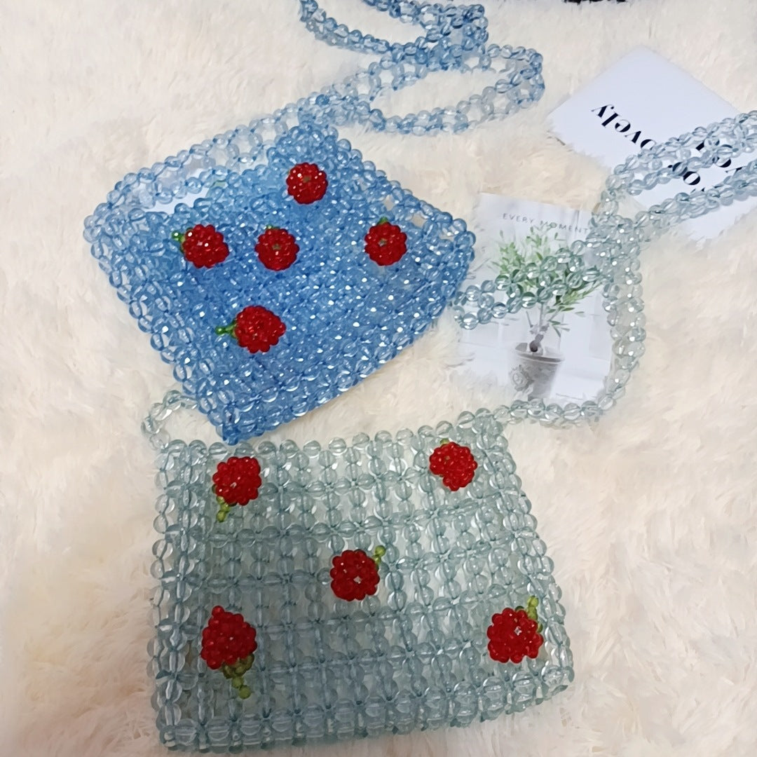 Beaded Beads Pearl Orange Juice Fairy Handmade Handbags