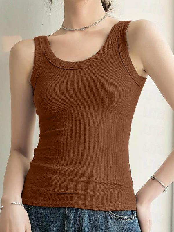 Women's Sportswear Polyester Commute Style Sleeveless Slim Tops